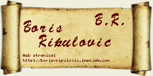 Boris Ripulović vizit kartica